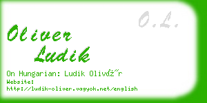 oliver ludik business card